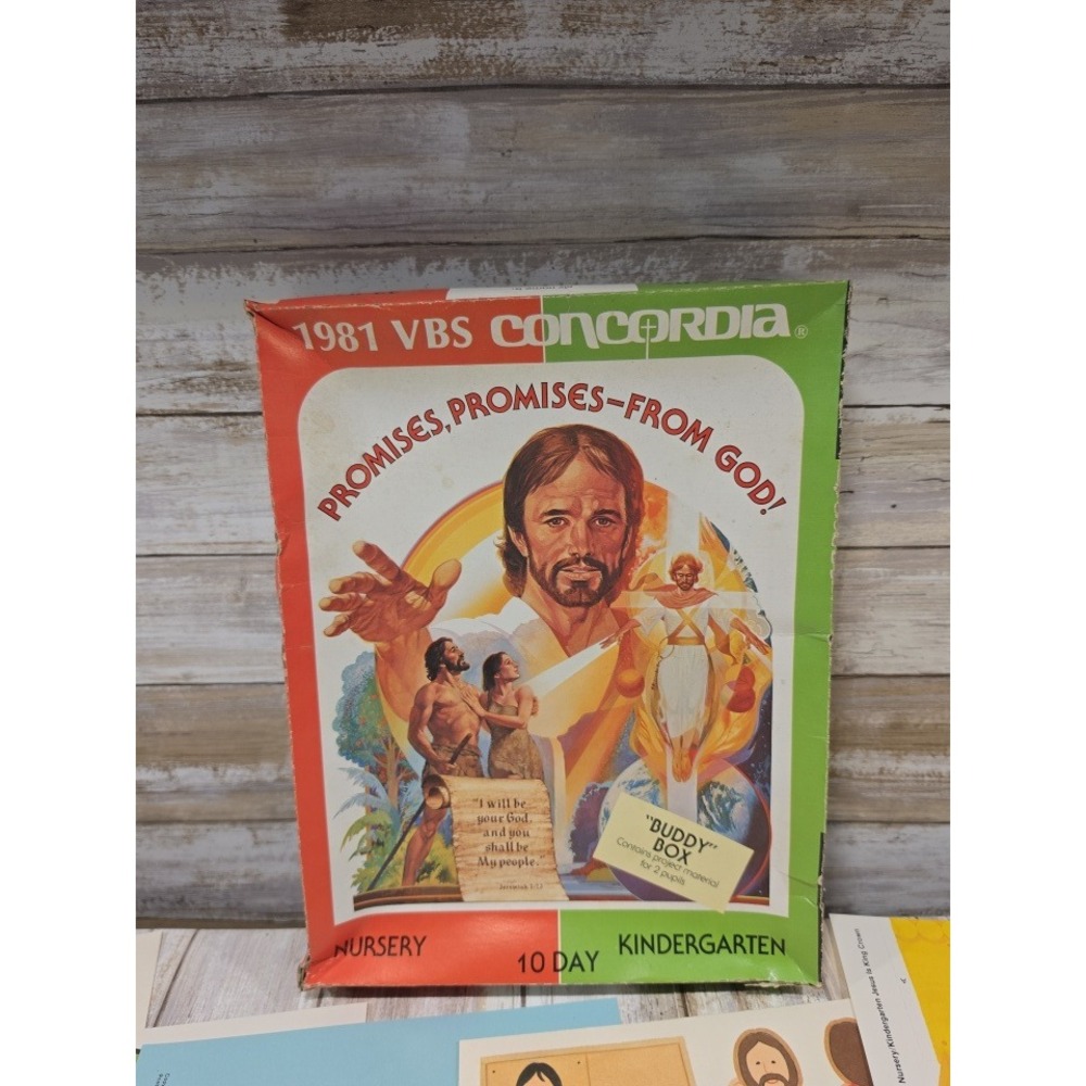 Vintage 1981 Concordia VBS Buddy Box Promises‎ From God Nursery Kindergarten Kit